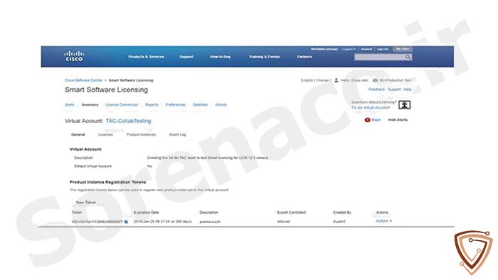 مرحله اول Configuration لایسنس اسمارت CUCM
