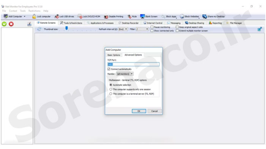 مرحله دوم نحوه کار با نرمافزار Net Monitor For Employees