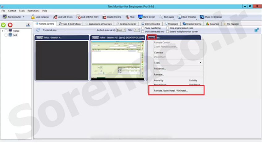 مشاهده آنلاین مانیتور کاربر در Net Monitor