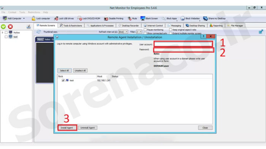 مرحله آخر مشاهده Net Monitor